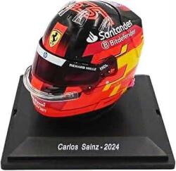 Magazine Models Macheta Casca Formula 1 Carlos Sainz 2024 scara 1/5 rosu negru si galben (JPT)