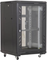  Cabinet metalic podea, 600X600, 22 Unitati, Culoare Neagra, Neasamblat - OEM ASY-22U-6060PO (ASY-22U-6060PO)