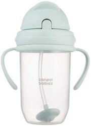 Canpol babies Cseppmentes szívószálas itatópohár nehezékkel, zöld, 270 ml