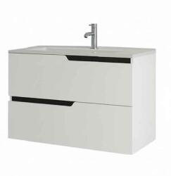 Fluminia Mobilier pentru lavoar incastrat Fluminia, Bari, 80 cm, alb mat (BARI82-WM-L)