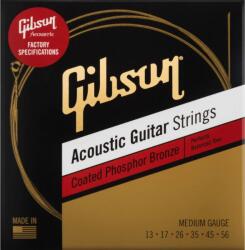 Gibson SAG-CPB13 Coated Phosphor Bronze Acoustic Guitar Strings 13-56 Medium (GI-SAG-CPB13)