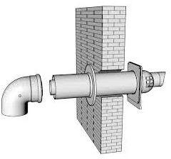 Westen PPS/ALU 60/100 turbo szett kondenzációs kazánhoz könyök+parapet (PAWSZ60100)