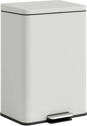HomCom Coș de gunoi de bucătărie 20 L din metal, coș cu pedală, capac cu închidere moale, crem | Aosom Romania (851-057V02CW) Cos de gunoi