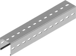 BAKS 641061 C-SÍN (profilsín) 100×100×3, 0 mm 6 m/szál szalaghorganyzott CMT100H100/6 szerelősín, kábelvezetési elemek rögzítéséhez (641061)