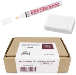 INNE Kit a feliratok helyreállításához, marker/szivacs, fehér/barna (542363)