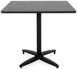  Masa dining pentru gradina, pliabila, CLEO, 80x80 cm, negru gri, blat HPL, structura aluminiu (HGS7001BLKMASA)