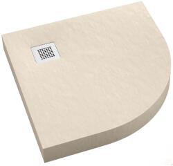 Schedpol New Horizons Cashmere Stone cădiță de duș semirotundă 90x90 cm bej 3.3304/PK/ST-M2 (33304PKSTM2)