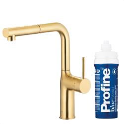 Armatura Duero Pure Move baterie de bucatarie cu filtru pe picior aur/aur vechi 6623-423-39 (662342339)