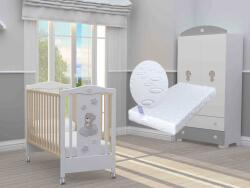 Bambino Casa Pătuț pentru bebeluși Bambino Casa - Piccolo Particolare, Naturale fix + cadou saltea Primavera Baby Luxe (202522)
