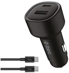 Ttec Încărcător auto ttec - SmartCharger Duo PD, 48W, USB-C/USB-A, negru (8694470826622)