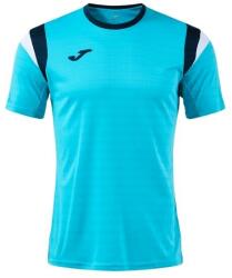 Joma Tricou pentru bărbați Joma Terra Short Sleeve T-Shirt Fluor Turquoise/Dark Navy M