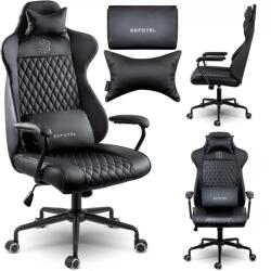  Irodai szék, Sofotel Verona, fekete, 41-48 cm ülésmagasság, hintafunkció, gázliftes magasságállítás, műbőr kárpit, gumírozott kerekek, fém talp, deréktámasz és fejpárna, 120 kg teherbírás - pepita - 6