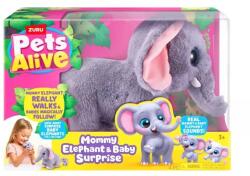 ZURU Pets Alive - Mămica elefant surpriză cu puii ei (9570)