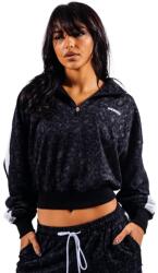 NEBBIA Primal Half-zip Leopard Sweatshirt 866 black leopard Női melegítőfelső M