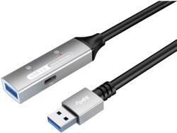 PremiumCord Aktív Kábel USB-A 3.2 Gen1, hosszabbító, repeater, A - A, M/F, 20m, fekete (KU3REP20AL)