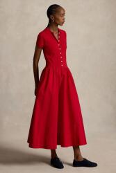 Ralph Lauren rochie evazată din bumbac cu elastan 9BY2-SUDZMR_29X (211B17443)