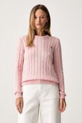 U. S. Polo Assn U. S. Polo Assn. pulóver női pamut CREW NECK CABLE - rózsaszín S