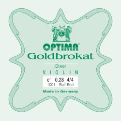 Optima Goldbrokat E 4/4 Extra Strong Ball End E1 Corzi pentru vioară (O1001EST)
