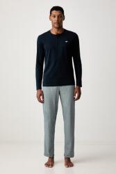 Emporio Armani Underwear pizsama férfi pamut - sötétkék XL - answear - 55 990 Ft
