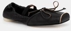 MM6 Maison Margiela bőr balerina cipő - fekete Női 38 - answear - 158 990 Ft