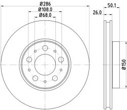 Hella 2 X Hella Pagid Féktárcsa 50282PRO