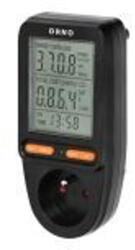 ORNO OR-WAT-435/B, 3 soros, fogyasztásmérő, LCD kijelzővel, fekete (OR-WAT-435/B)