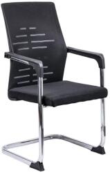 Chairs ON Scaun conferință și vizitator OFF 807 din mesh negru, cadru metalic tip sanie
