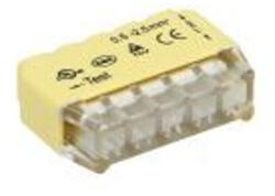 ORNO OR-SZ-8004/5/50 5 vezetékes benyomható toldócsatlakozó 0, 75-2, 5 mm2 vezetékhez; IEC 300V/24A; 50 db (OR-SZ-8004/5/50)
