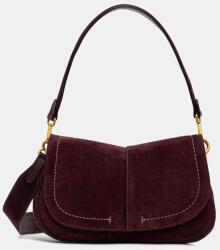 Gianni Chiarini keresztpántos táska női velúrbőr HELENA ROUND - burgundia Univerzális méret