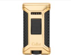 Colibri Ascari Gold & Black hármas szúrólángos szivaröngyújtó beépített szivarfúróval (C-LI250T7)