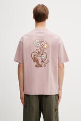 Drôle de Monsieur férfi pamut t-shirt Vase Havana - rózsaszín XXL