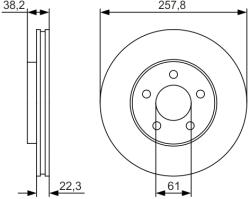 Bosch Féktárcsa Chrysler Neon 1, 6-2, 0 16V Első 00-05