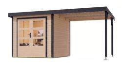 Karibu hibrid kerti ház KARIBU JUPITER 3, 5A (12373) natur / antracit + menedék 219 cm (LG4998)