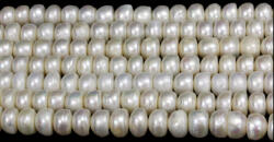  Perle de Cultura Rondele Margele Bijuterii - 7-10 x 10-11 mm - Lungime Sirag 38 cm