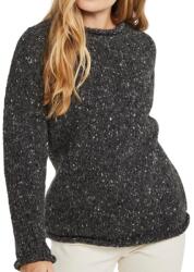 Aran Woollen Mills Pulover de damă din lână negru mărimi îmbrăcăminte XL (5-51535-XL)