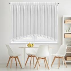 Takoy Fehér fényáteresztő függöny etaminból csipke díszítéssel 400x160 cm ráncolószalaggal - HESTIA