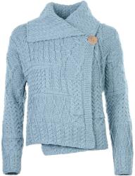 Vlnka Pulover de damă din lână Merino cu nasturi albastru deschis mărimi îmbrăcăminte XXL (5-51002-XXL)