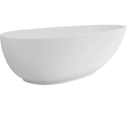 Cerano - Aura öntött márvány kád - szabadon álló - matt fehér - 180x90x58 cm (CER-VELA1050W)