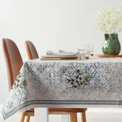Takoy Gobelin asztalterítő természetes, kék színű 140x180 cm olajág mintás nyomattal