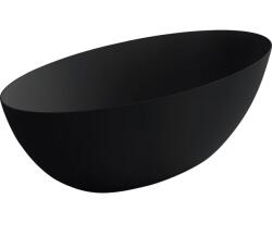 Cerano - Emilia öntött márvány kád - szabadon álló - matt fekete - 180x85x55 cm (CER-417539)