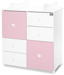 Lorelli Cupboard pelenkázó komód - White & Orchid Pink ÚJ