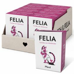 Fred & Felia FELIA párolt lóhús menü édesburgonyával - teljes értékű nedves eledel felnőtt macskáknak, 10 x 190 g (1645)