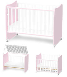 Lorelli Stars ringatható kiságy 60x120 - White / Orchid Pink