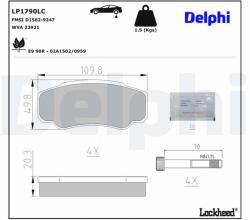 DELPHI Set placute frana DELPHI LP1790LC (LP1790LC)