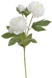  Bujor artificial 2 flori+boboc pentru aranjamente florale (3018)
