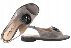 S. Barski KV51-006 Női Lapos Szandál grafit 36 (KV51-006 PEWTER )