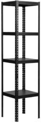 MAMUTEX Lakkozott, fémből készült állvány Mamutex Standard 160x40x40 cm - 4 polc, teherbírás 480 kg, fekete