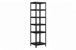 MAMUTEX Lakkozott, fémből készült állvány Mamutex Standard 280x40x40 cm - 6 polc, teherbírás 720 kg, fekete