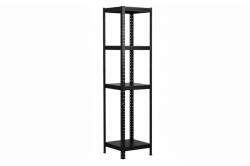 MAMUTEX Lakkozott, fémből készült állvány Mamutex Standard 200x40x40 cm - 4 polc, teherbírás 480 kg, fekete