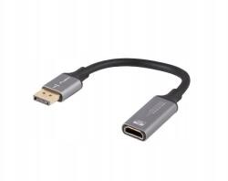 Lanberg Adapter kábel Lanberg Displayport (M) -> Hdmi (f) 4K 20cm ezüst (AD-DP-HD-02)
